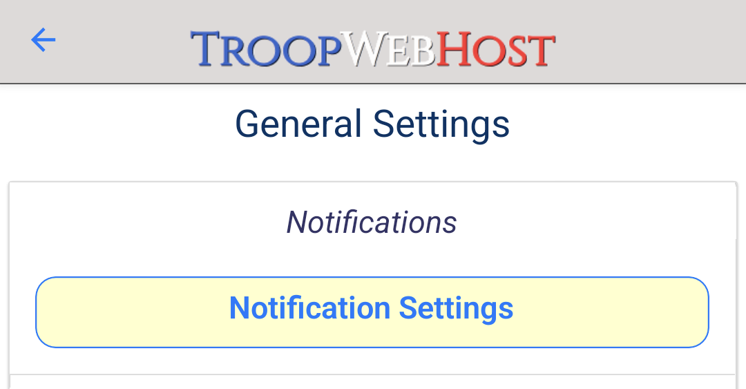 Link to Notification Settings in General Settings menu